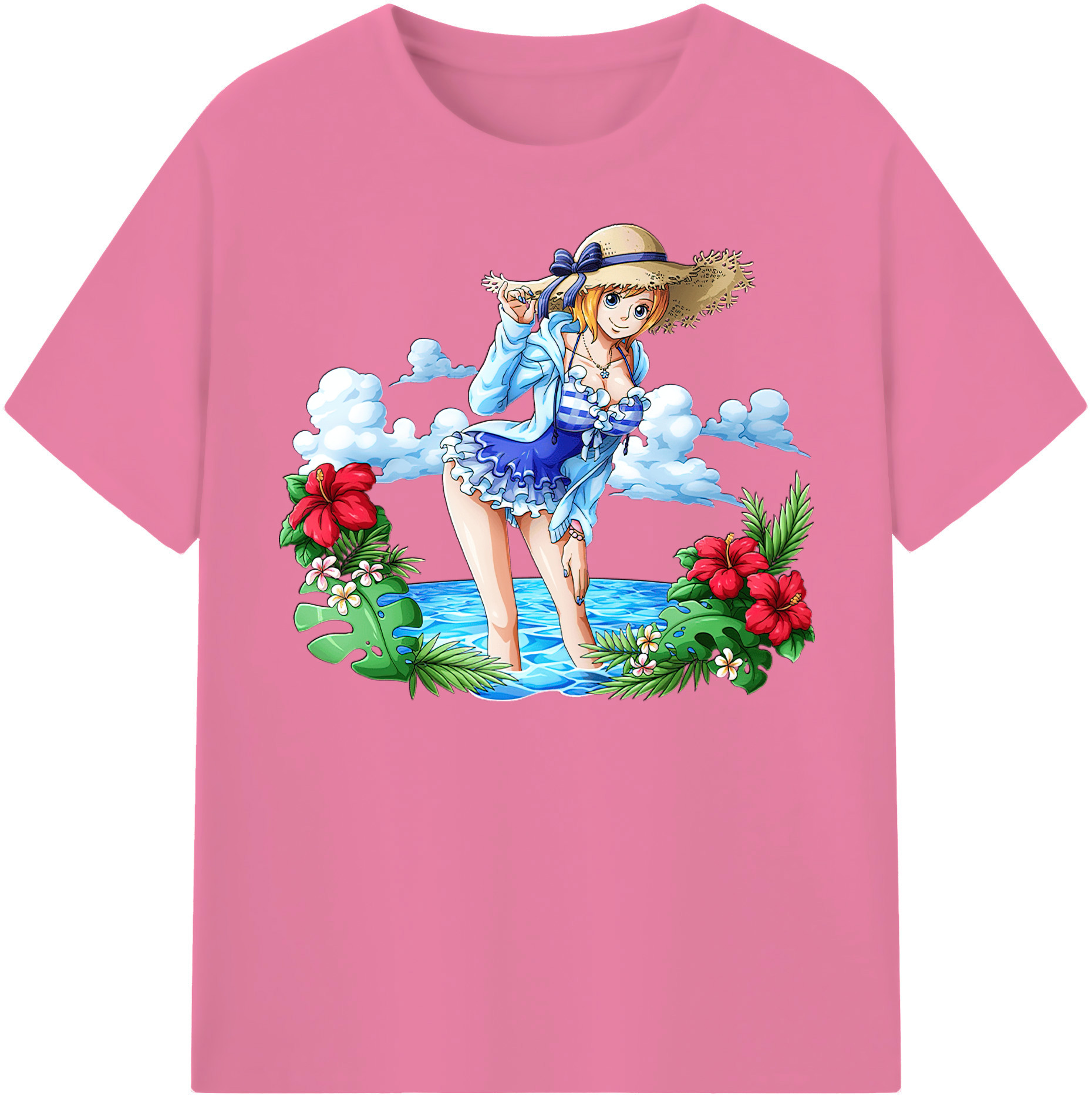 ワンピース ナミ ONE PIECE Nami 綿100％半袖Tシャツ（フロントプリント）